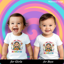 My First Navratri Graphic Print T-Shirt - 100% Cotton, Half Sleeve, Unisex Fit, White