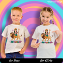 Jai Mata Di Graphic Print T-Shirt - 100% Cotton, Half Sleeve, Unisex Fit, White