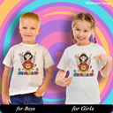 Jai Mata Di Graphic Print T-Shirt - 100% Cotton, Half Sleeve, Unisex Fit, White