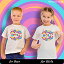 Color Burst Graphic Print T-Shirt - 100% Cotton, Half Sleeve, Unisex Fit, White | Holi T-Shirt