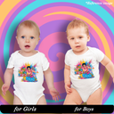 Rang Barse Graphic Print Romper - 100% Cotton, Half Sleeve, Unisex Fit, White | Holi Romper / Onesies