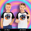 I Love My Bharat Graphic Print Raglan T-Shirt - 100% Cotton, Half Sleeve, Unisex Fit, Black and White