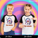 Doraemon the Warrior Graphic Print Raglan T-Shirt - 100% Cotton, Half Sleeve, Unisex Fit, Black and White