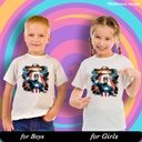 Cosmic Captain America Graphic Print T-Shirt - 100% Cotton, Half Sleeve, Unisex Fit, White