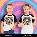 Believe in the Shield Graphic Print Raglan T-Shirt - 100% Cotton, Half Sleeve, Unisex Fit, Black and White