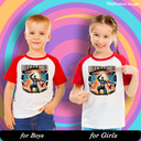 Believe in the Shield Graphic Print Raglan T-Shirt - 100% Cotton, Half Sleeve, Unisex Fit, Red and White