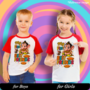 My First Best Friends Graphic Print Raglan T-Shirt - 100% Cotton, Half Sleeve, Unisex Fit, Red and White