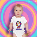 Horyzon's Kids Cute Unicorn Graphic Print 100% Cotton Half Sleeve White Romper/Onesies For Girl