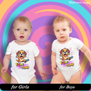 Fun Time Graphic Print Romper - 100% Cotton, Half Sleeve, Unisex Fit, White | Holi Romper / Onesies