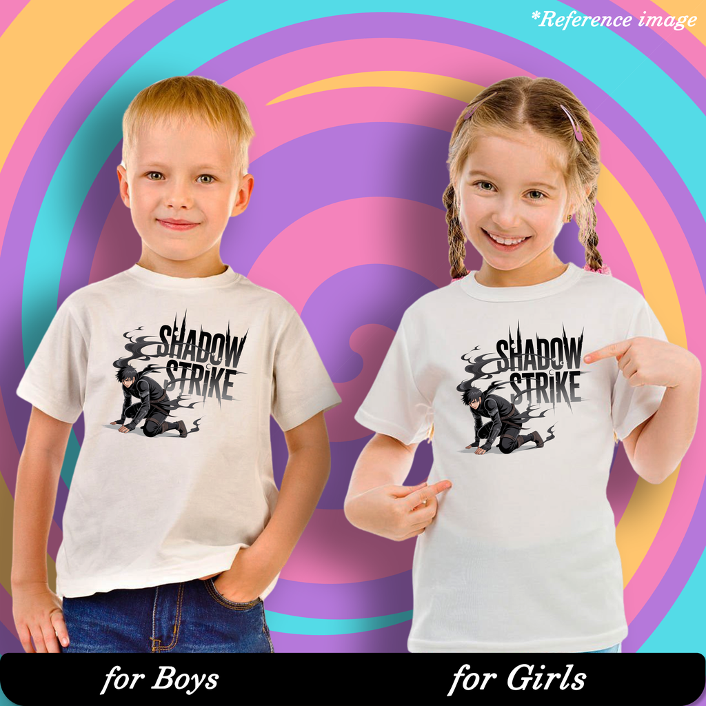 Shadow Strike Graphic Print T-Shirt - 100% Cotton, Half Sleeve, Unisex Fit, White