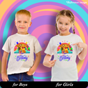 Birthday Buddies Graphic Print T-Shirt - 100% Cotton, Half Sleeve, Unisex Fit, White