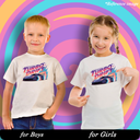 Turbo Drift Graphic Print T-Shirt - 100% Cotton, Half Sleeve, Unisex Fit, White