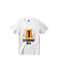 My 1st Happy Birthday Graphic Print T-Shirt - 100% Cotton, Half Sleeve, White for Girls