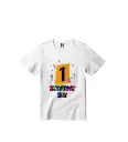 My 1st Happy Birthday Graphic Print T-Shirt - 100% Cotton, Half Sleeve, White for Boys