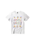 Color Carnival Graphic Print T-Shirt - 100% Cotton, Half Sleeve, Unisex Fit, White | Holi T-Shirt