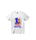 My 1st Birthday Graphic Print T-Shirt - 100% Cotton, Half Sleeve, Unisex Fit, White