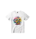 Snapchat Chor Holi Khel Graphic Print T-Shirt - 100% Cotton, Half Sleeve, Unisex Fit, White | Holi T-Shirt