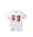 Happy Navaratri Graphic Print T-Shirt - 100% Cotton, Half Sleeve, Unisex Fit, White