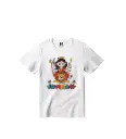 Jai Mata Di Graphic Print T-Shirt - 100% Cotton, Half Sleeve, Unisex Fit, White
