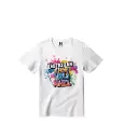 Instagram Chor Holi Khel Graphic Print T-Shirt - 100% Cotton, Half Sleeve, Unisex Fit, White | Holi T-Shirt