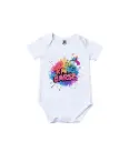 Rang Barse Graphic Print Romper - 100% Cotton, Half Sleeve, Unisex Fit, White | Holi Romper / Onesies