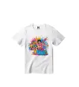 Rang Barse Graphic Print T-Shirt - 100% Cotton, Half Sleeve, Unisex Fit, White | Holi T-Shirt