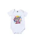 Snapchat Chor Holi Khel Graphic Print Romper - 100% Cotton, Half Sleeve, Unisex Fit, White | Holi Romper / Onesies