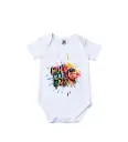 Holi Kab Hai Graphic Print Romper - 100% Cotton, Half Sleeve, Unisex Fit, White | Holi Romper / Onesies