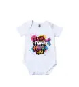 Bura Na Mano Holi Hai Graphic Print Romper - 100% Cotton, Half Sleeve, Unisex Fit, White | Holi Romper / Onesies