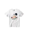 I Love My Bharat Graphic Print T-Shirt - 100% Cotton, Half Sleeve, Unisex Fit, White