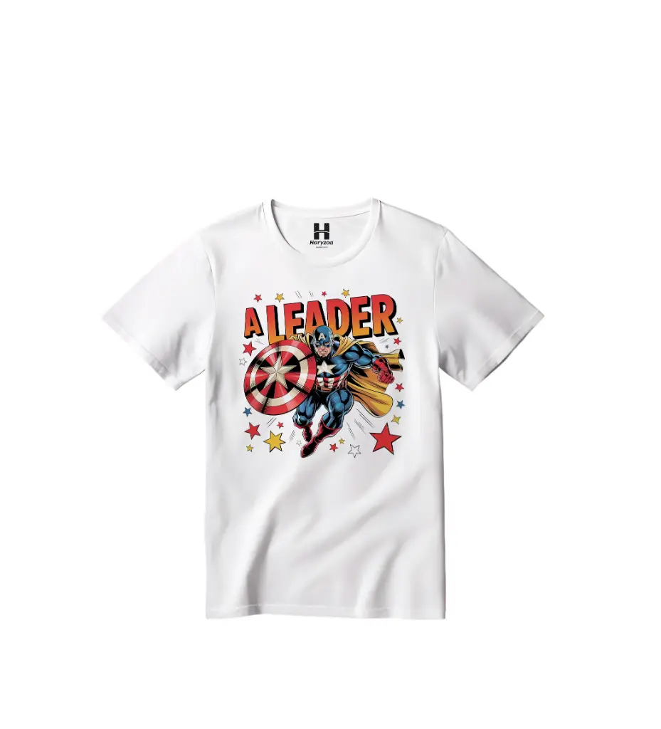 A leader Born to Lead Graphic Print T-Shirt - 100% Cotton, Half Sleeve, Unisex Fit, White (0-6 Months, Online Payment)