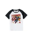 A leader Born to Lead Graphic Print Raglan T-Shirt - 100% Cotton, Half Sleeve, Unisex Fit, Black and White