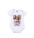 Birthday Vibes Graphic Print Romper - 100% Cotton, Half Sleeve, Unisex Fit, White | Holi Romper / Onesies