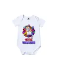 Cute Unicorn Graphic Print 100% Cotton Half Sleeve White Romper/Onesies For Girl