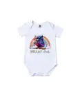 Dreamy Owl Graphic Print Romper - 100% Cotton, Half Sleeve, Unisex Fit, White | Holi Romper / Onesies