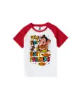 My First Best Friends Graphic Print Raglan T-Shirt - 100% Cotton, Half Sleeve, Unisex Fit, Red and White