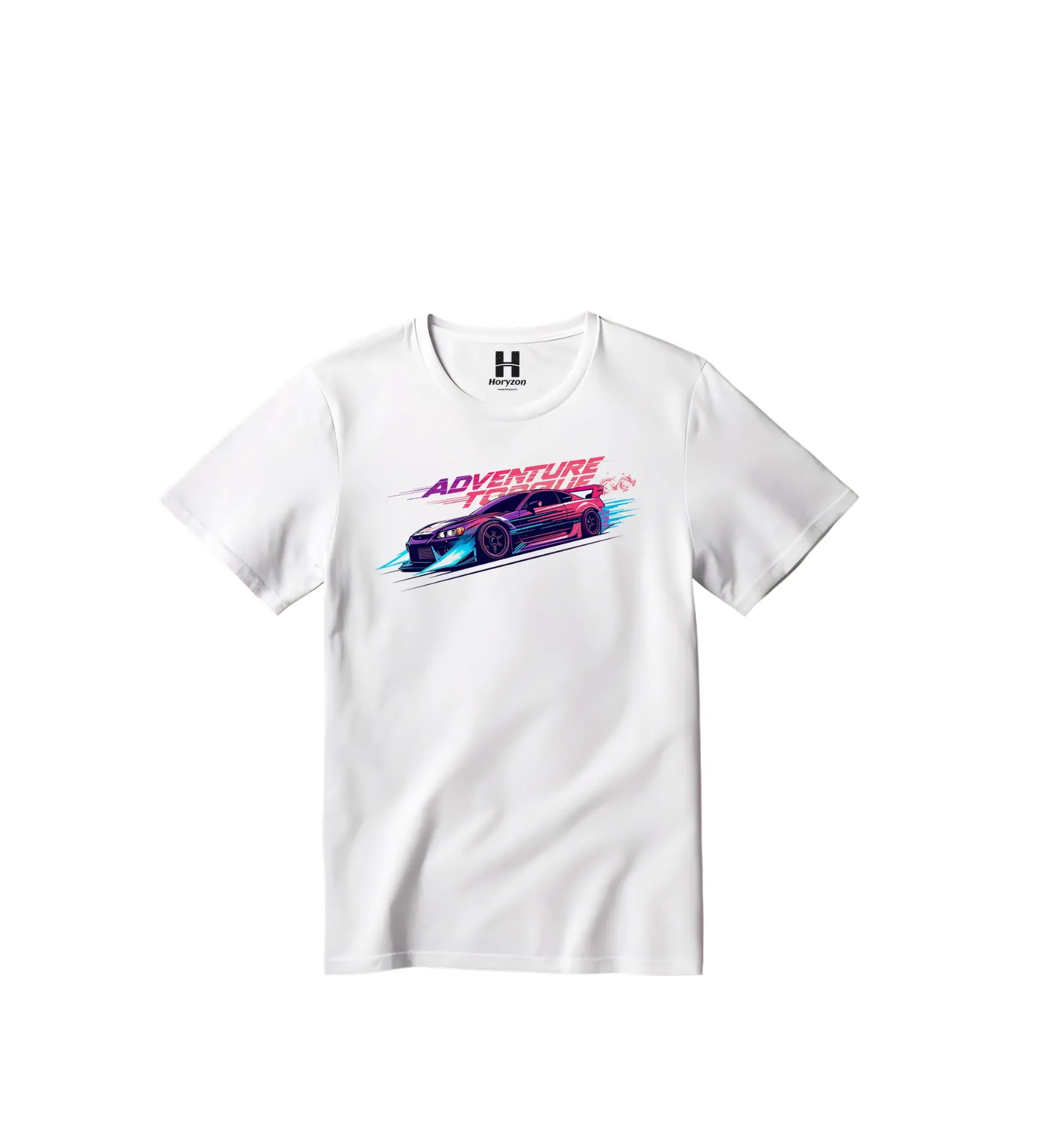 Adventure Torque Graphic Print T-Shirt - 100% Cotton, Half Sleeve, Unisex Fit, White (0-6 Months, Online Payment)