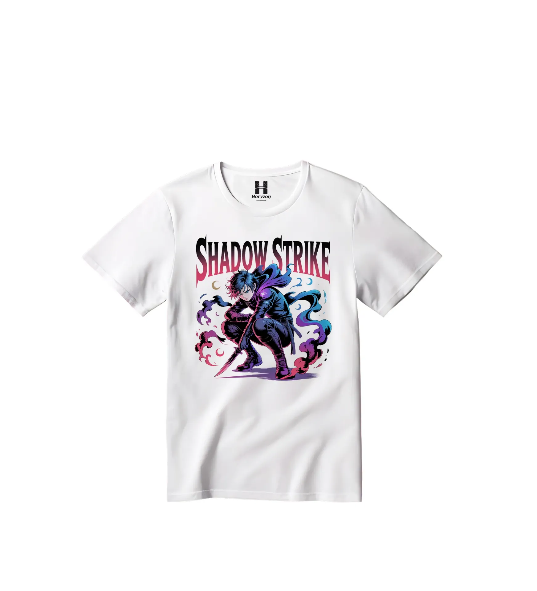 Shadow Strike Graphic Print T-Shirt - 100% Cotton, Half Sleeve, Unisex Fit, White (0-6 Months, Online Payment)